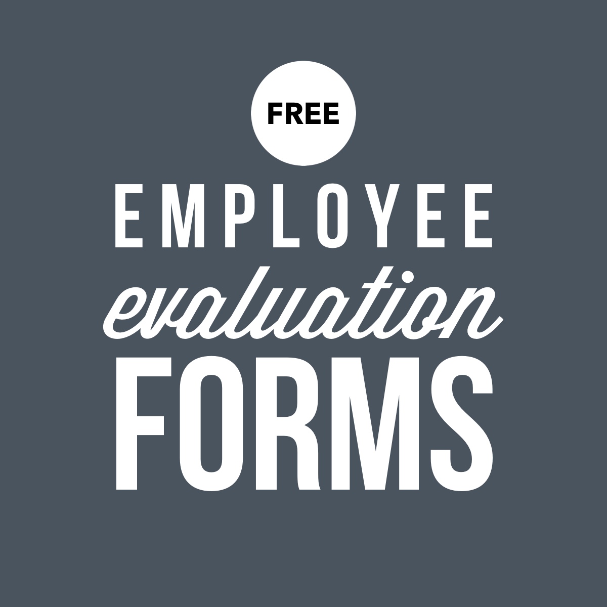 employee evaluation forms